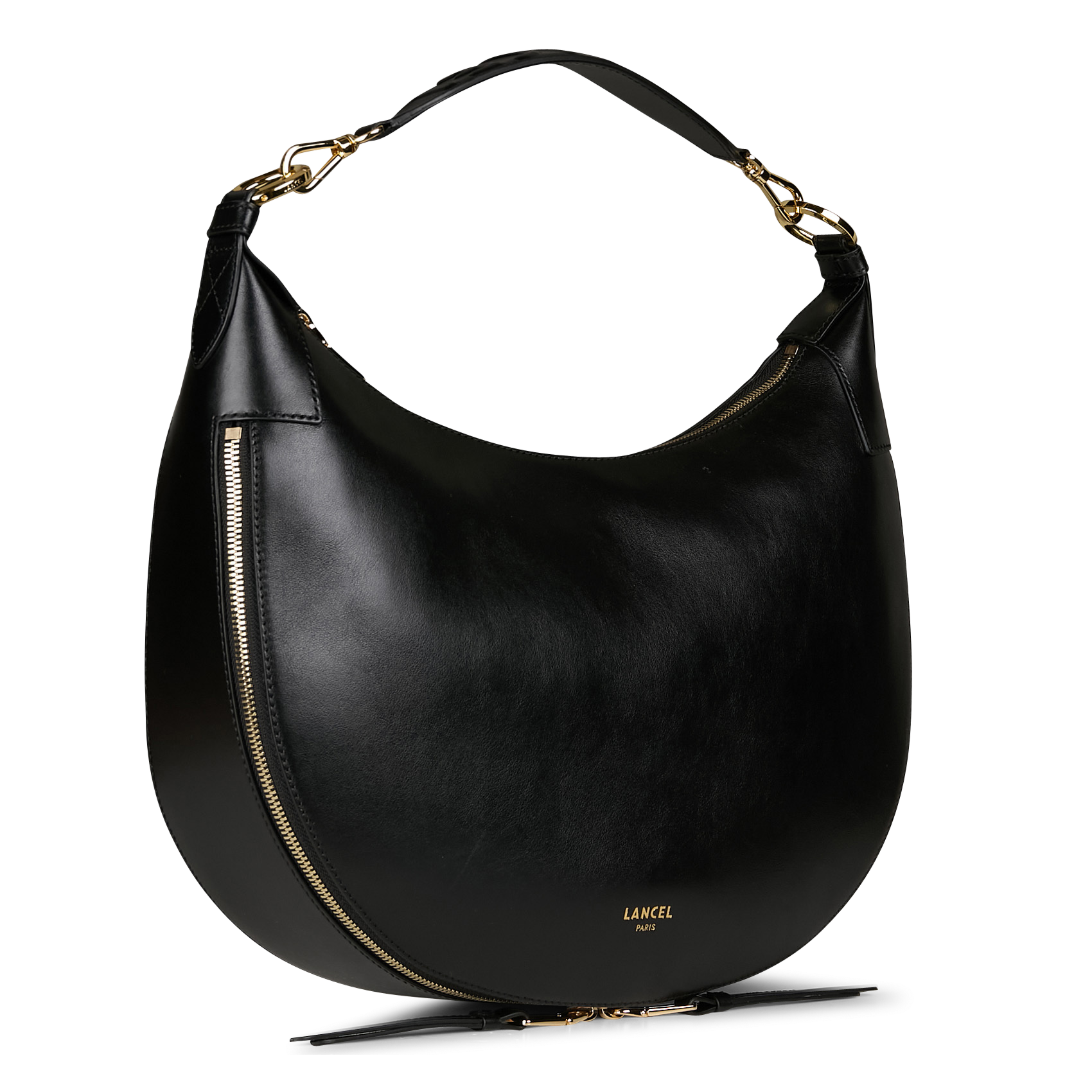 ORIGAMI M - Sac hobo en cuir| Noir