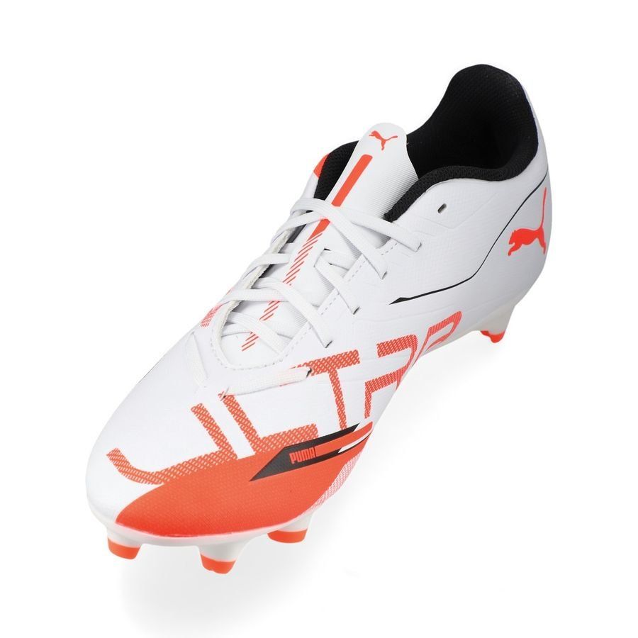 PUMA Ultra 5 Play FG/AG Unlimited - Blanc/Noir/Glowing Red