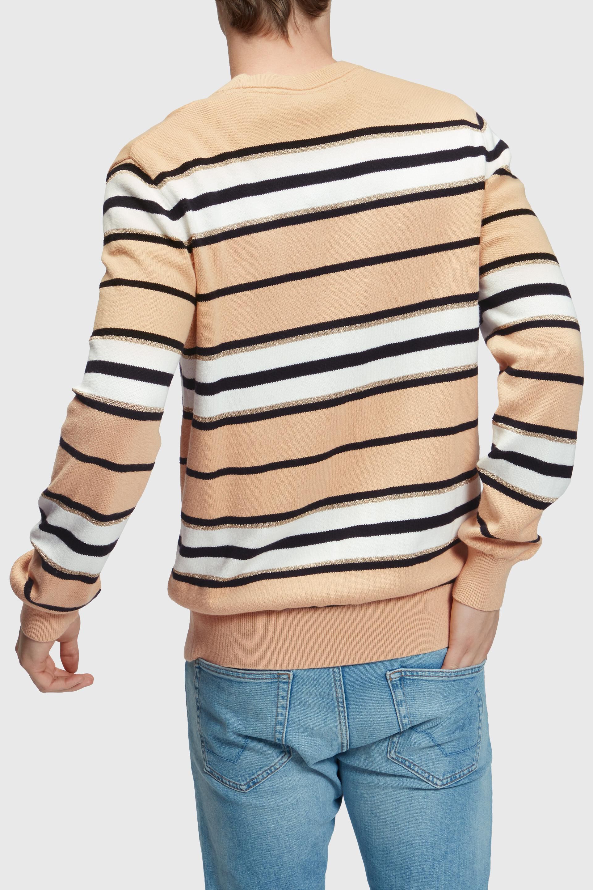 Pull rayé à teneur en cachemire
