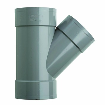 Martens T-stuk 45° PVC grijs 3x lijmverbinding 125x110x125 mm