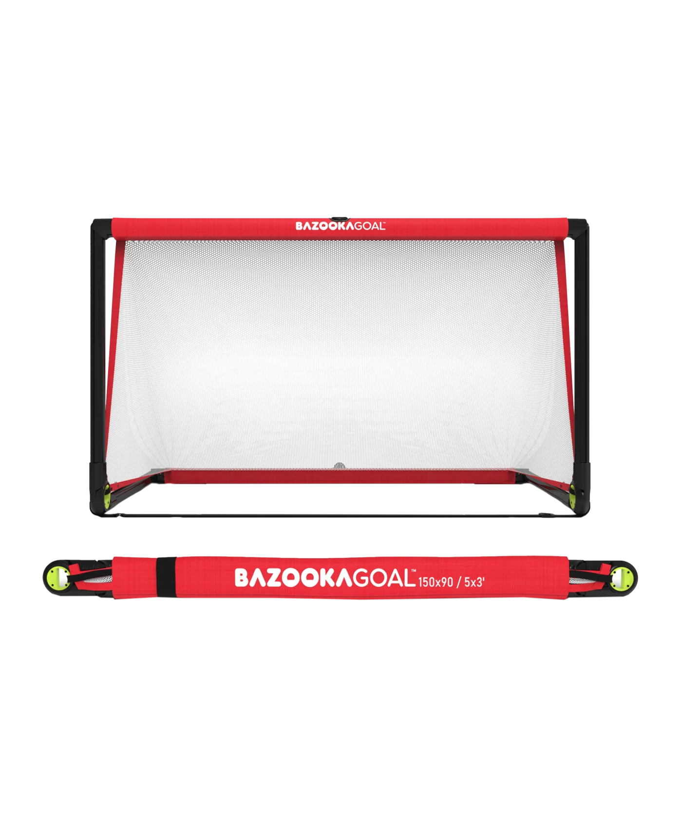 Bazookagoal Teleskoptor | 150x90 Rot Weiss