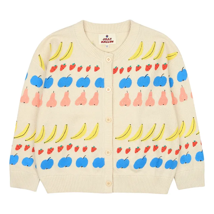 Jelly Mallow Cardigan Fruit | Ecru