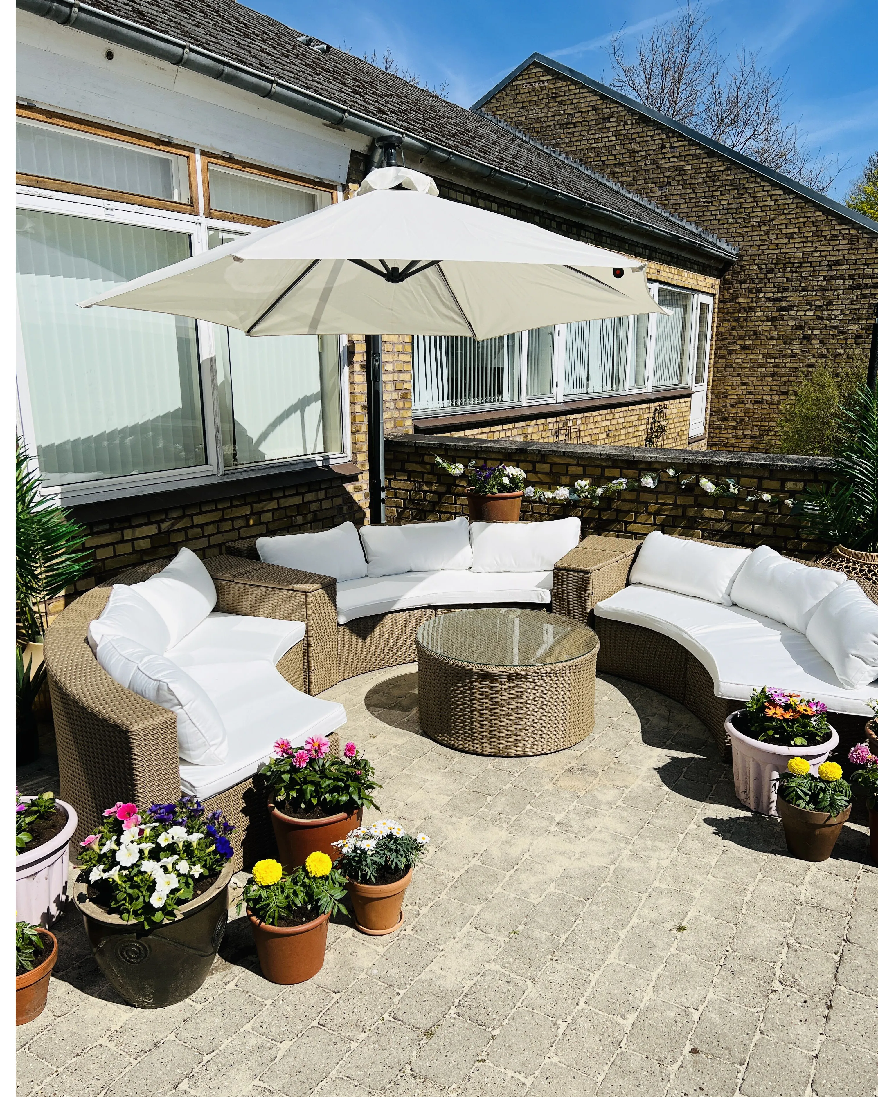 Loungeset met tafel 9-zits SEVERO PE rotan Bruin