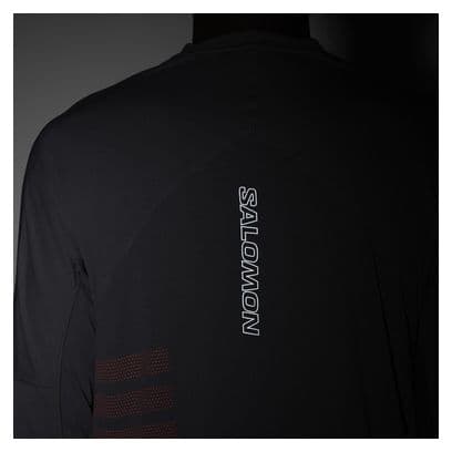 Maillot manches longues Salomon Sense Aero Graphic Gris/Rouge Homme
