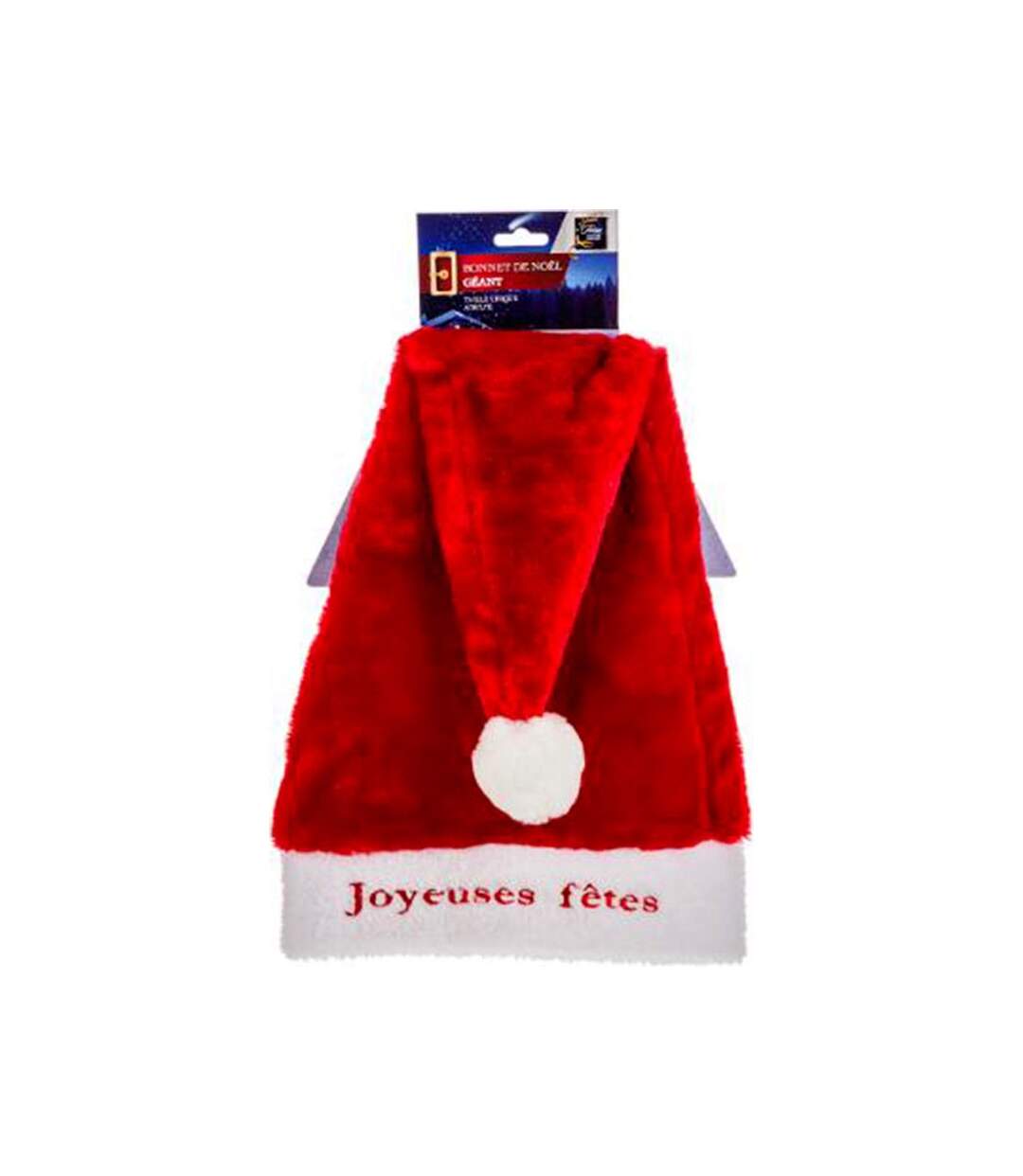Chapeau de Noël Long Brodé 65cm Rouge
