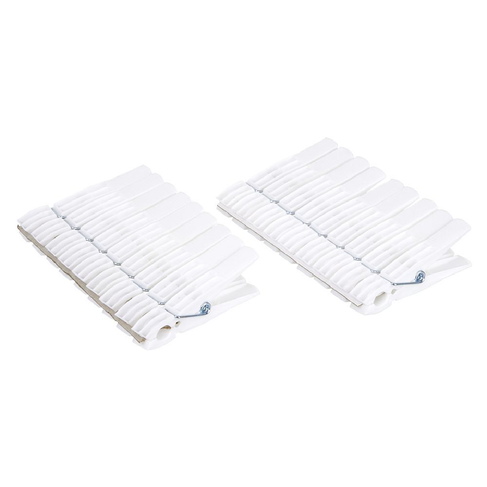 Pince à linge plastique blanc x18