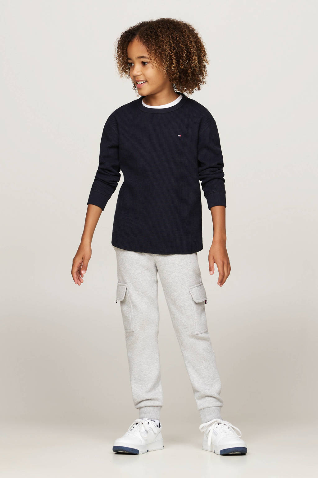 Tommy Hilfiger gestreepte longsleeve donkerblauw