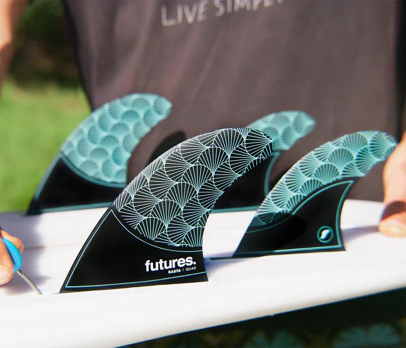 Futures Rasta Honeycomb - Black/Teal - Quad - M