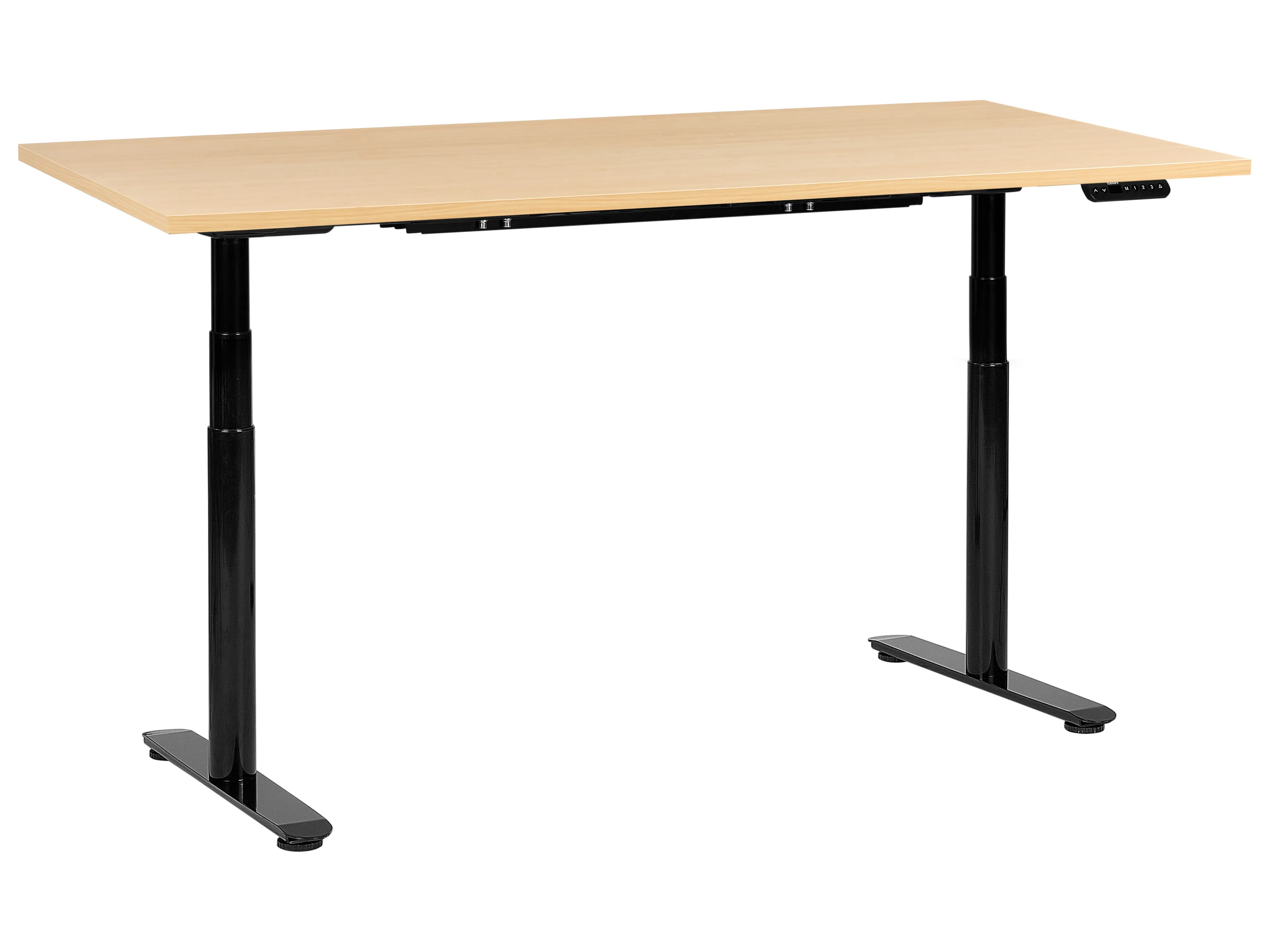 Elektrisch verstelbaar sta-bureau DESTINAS Zwart/lichtbruin 180 cm 72 cm
