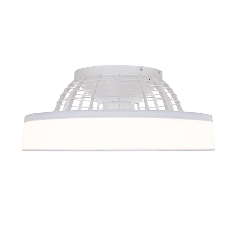 Plafondventilator wit met ster effect 47cm incl. LED dimbaar met afstandsbediening - Emily