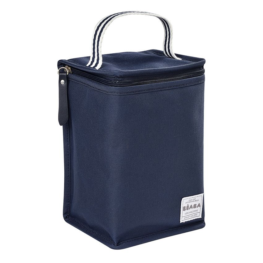 Pochette repas isotherme - Bleu Marine - Ecru
