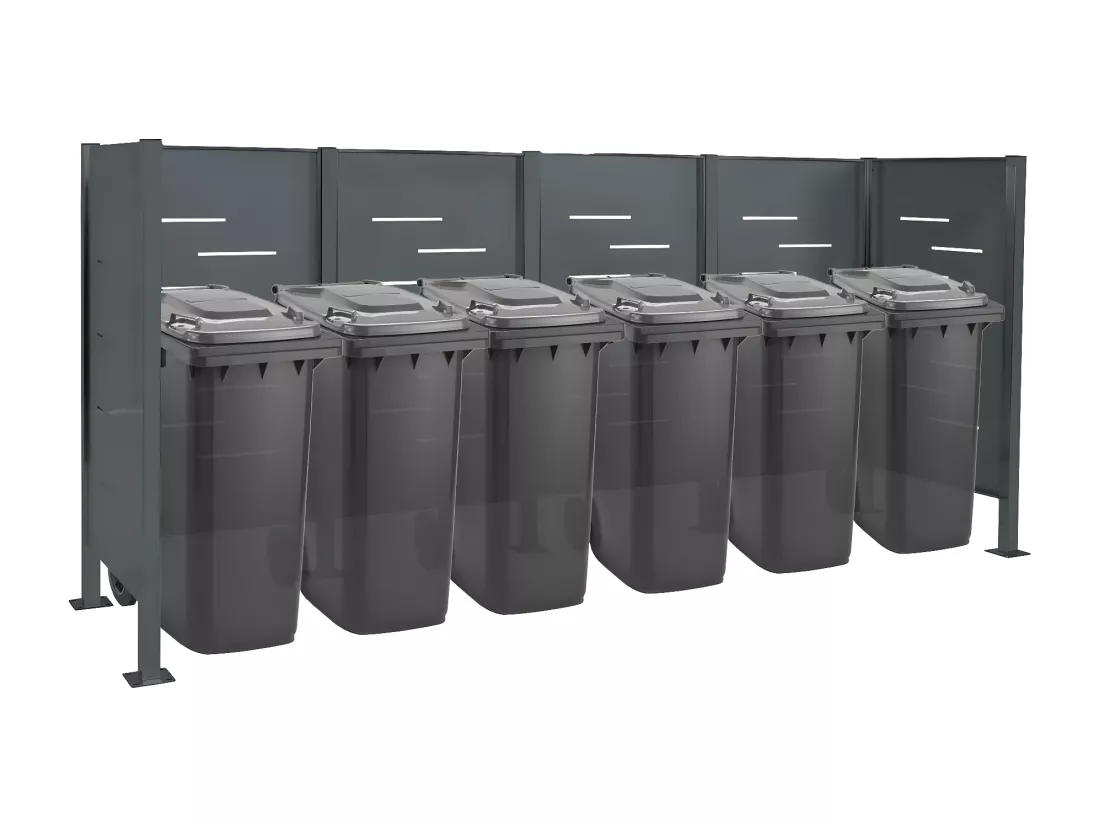 Clôture pour poubelles MCW-J55, anthracite