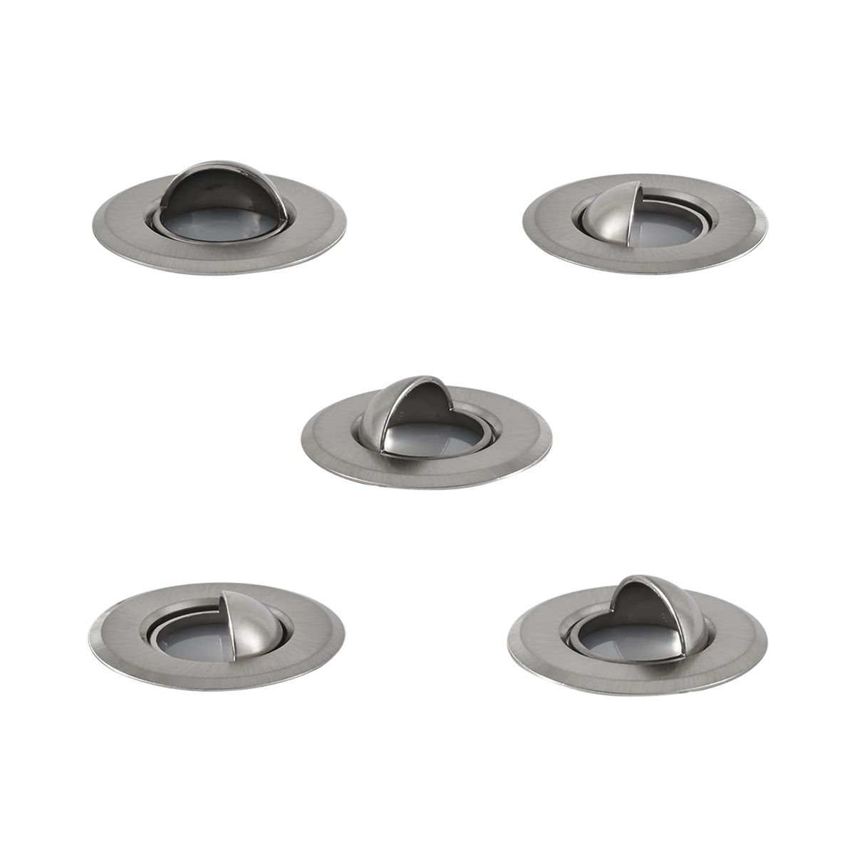 Set van 5 moderne grondspots aluminium incl. LED IP67 - Linsey