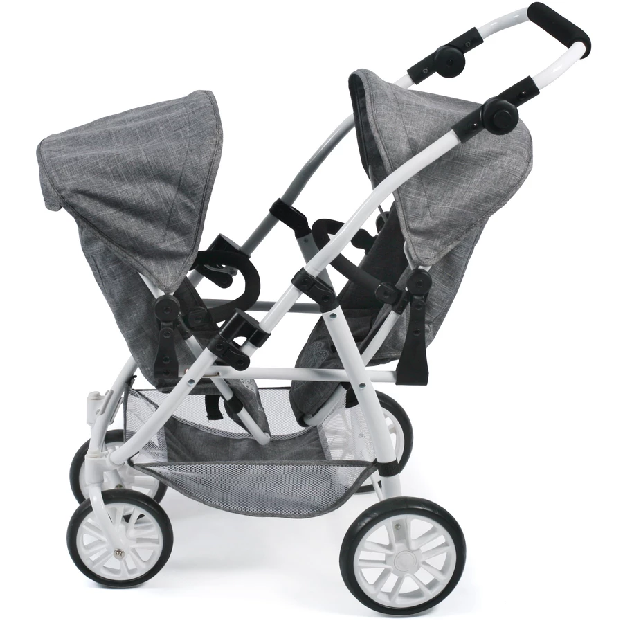 BAYER CHIC 2000 Tandem-Buggy VARIO für Puppen, Jeans grey