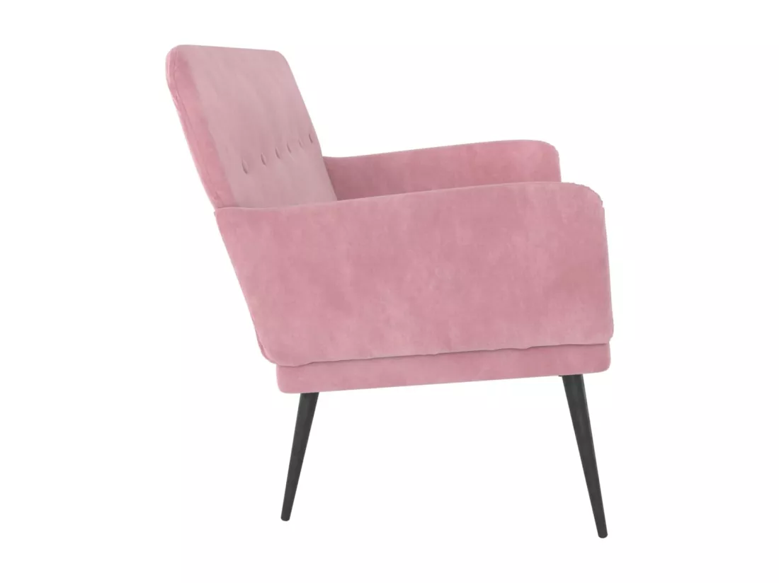 Banc Rose 108x79x79 cm Velours