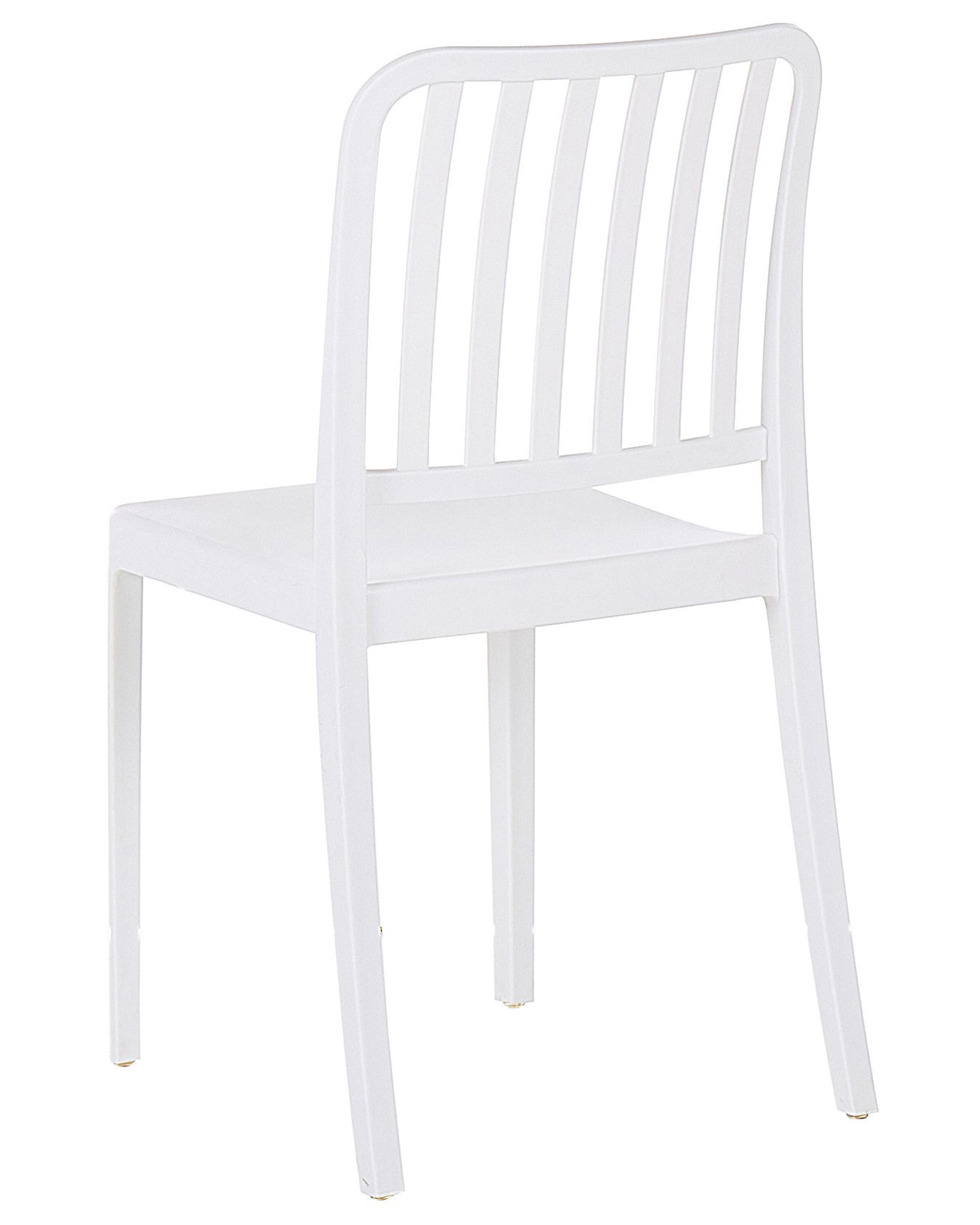 Set van 2 tuinstoelen SERSALE Synthetisch materiaal Wit