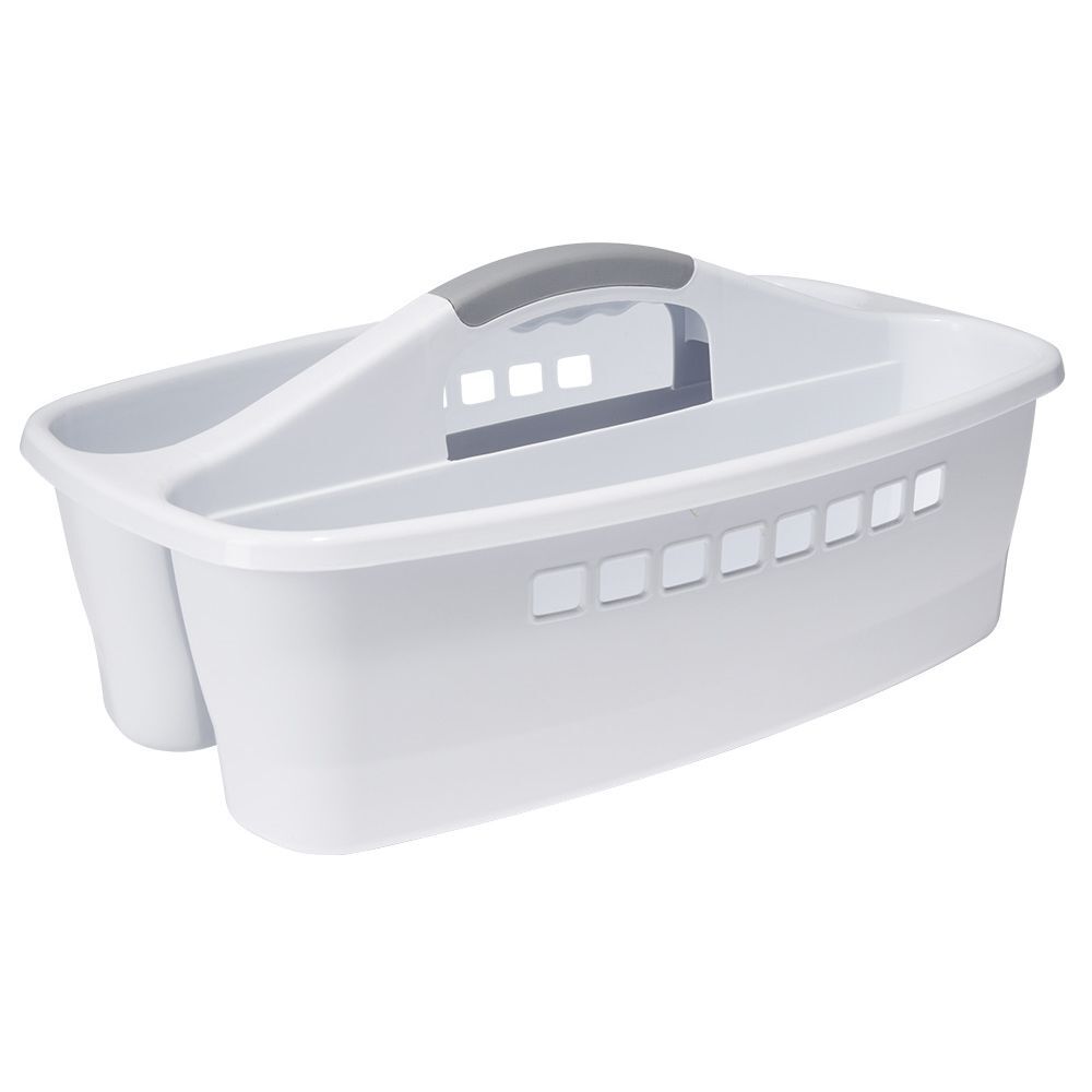 Panier de rangement en plastique 2 compartiments - 42x28xH18 cm