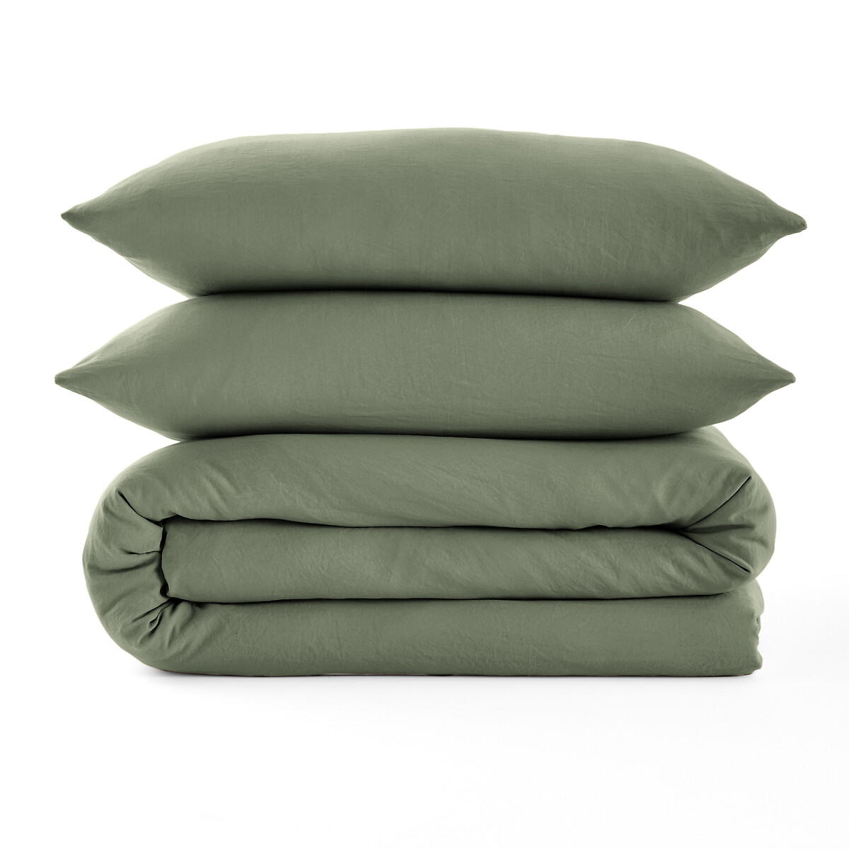 LA REDOUTE INTERIEURS<br>Conjunto de cama em microfibra lavada e poliéster reciclado