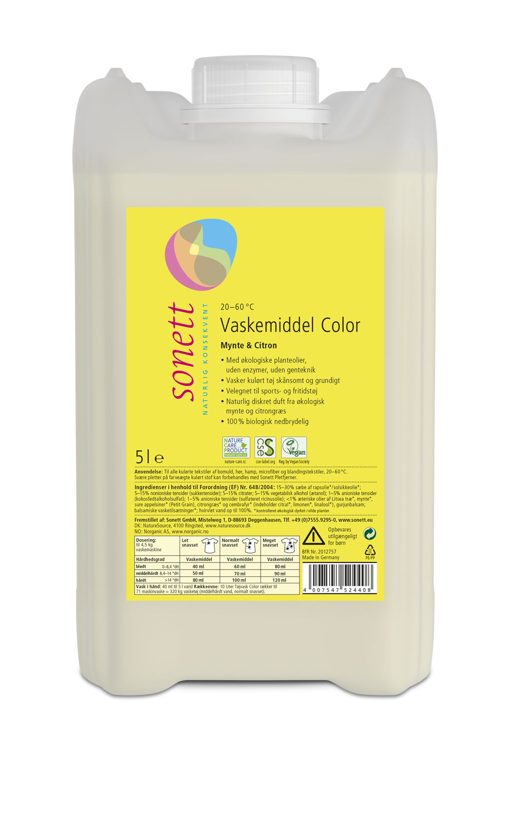 Vaskemiddel - Mynte og sitron