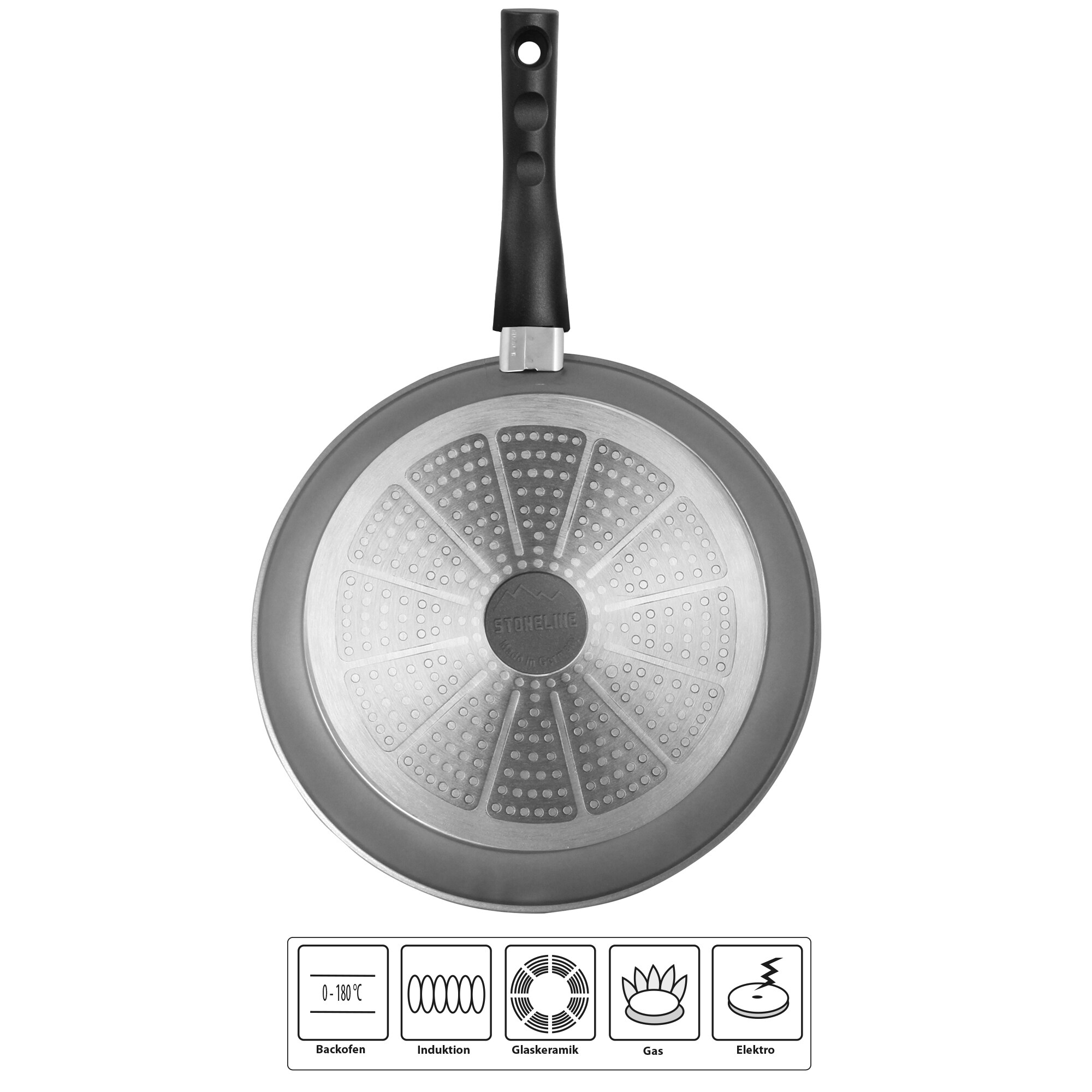 STONELINE® FLEX Schmorpfanne 24 cm, mit abnehmbarem Griff, Made in Germany
