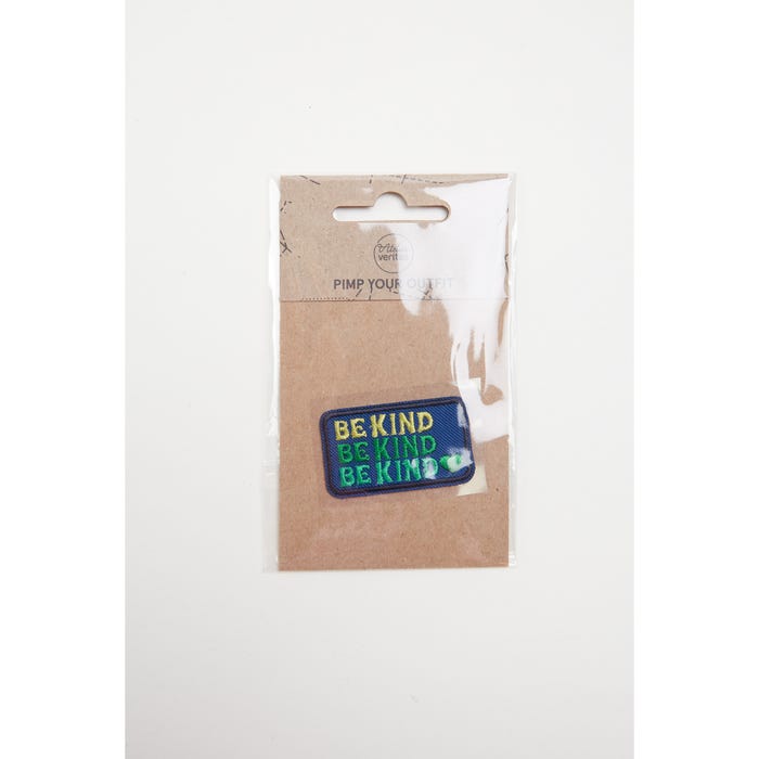Atelier Veritas-Rechthoekige patch be kind 6,5x3,5cm
