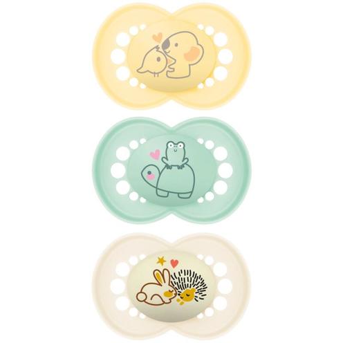 Lot de 3 sucettes Original dès 18 mois Planet Love - Beige - MAM