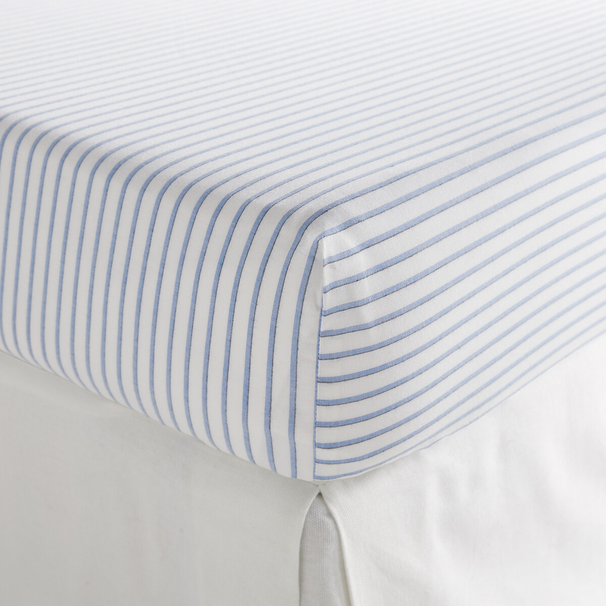 LA REDOUTE INTERIEURS<br>Lençol de baixo em percal de algodão com aba dobrável de 30 cm, Edward