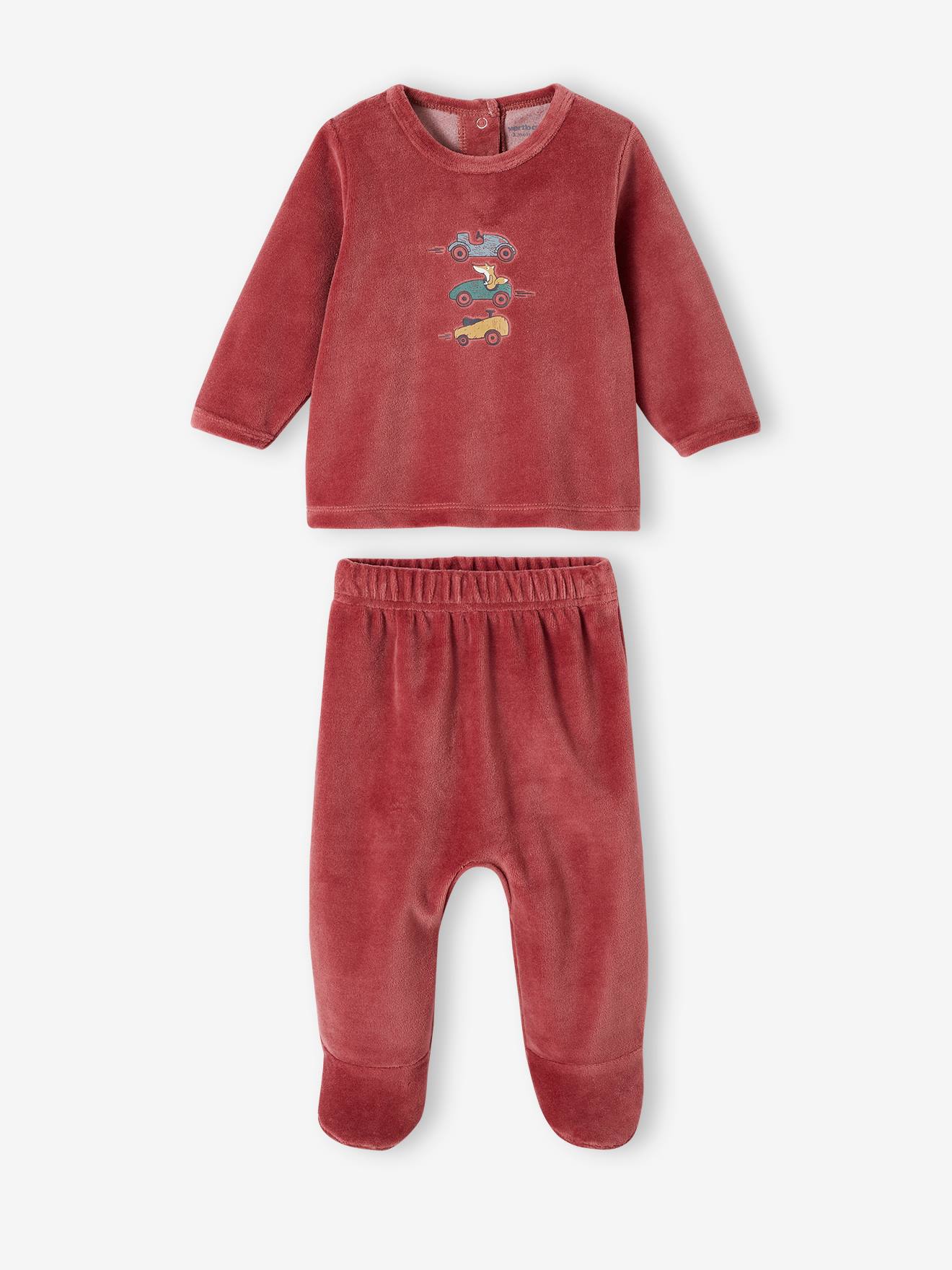 Conjunto de 2 pijamas de veludo com estampa de 