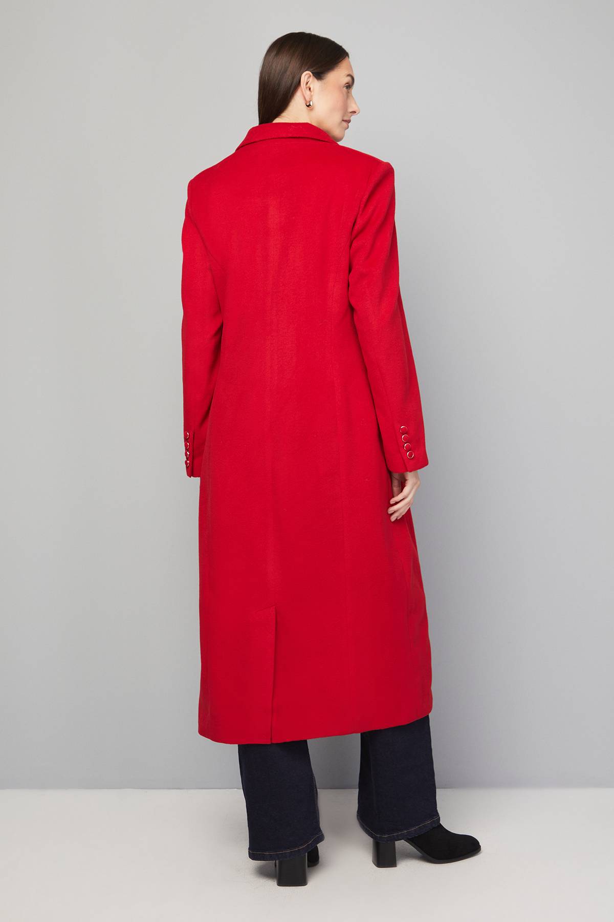 Wallis Manteau Croisé à Détails de Poches
