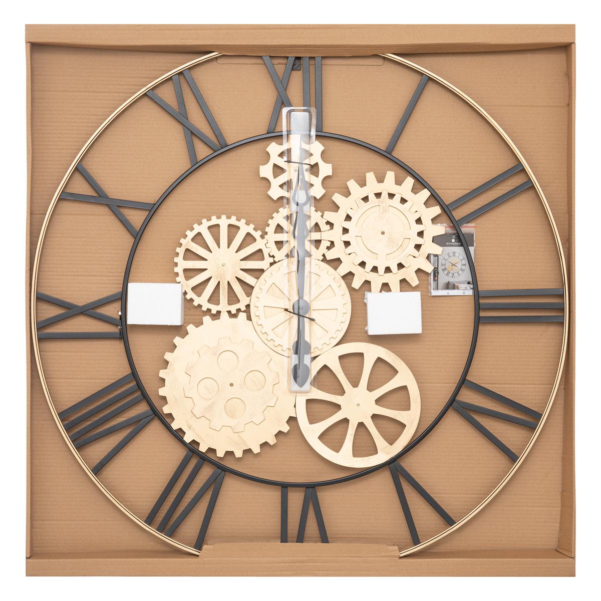 HORLOGE MECANIQUE METAL ISAE D.90CM