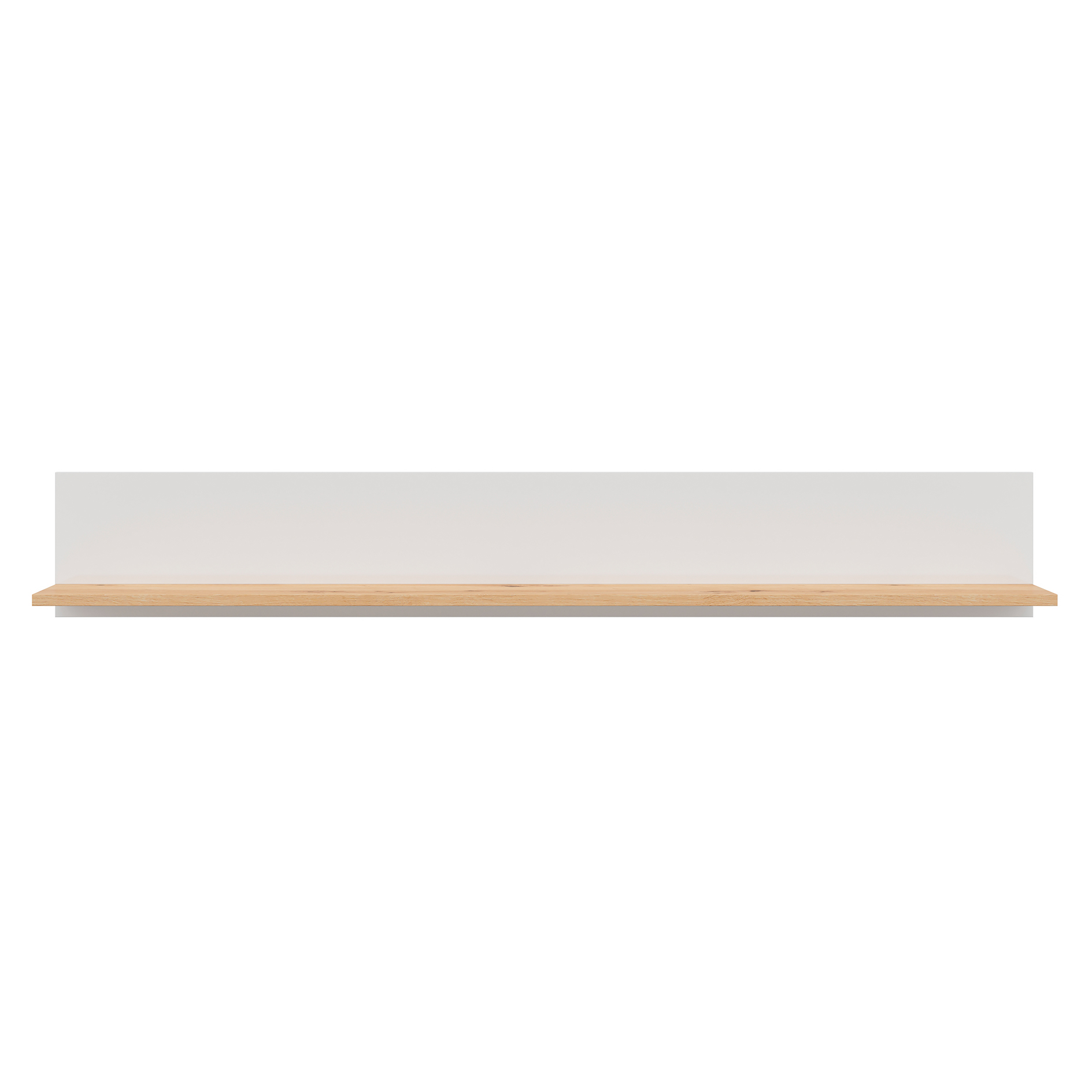 Wandboard - weiß Glanz - Artisan Eiche - 135 cm breit