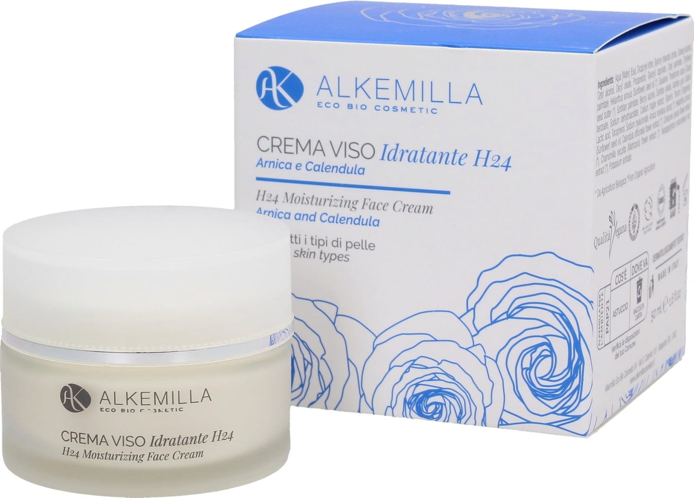 Alkemilla Eco Bio Cosmetic  24h Feuchtigkeitsspendende Gesichtscreme, 50 ml