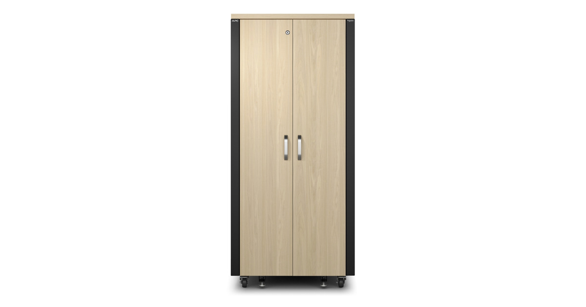 APCNetShelter AR4032IA, 32U server rack  (Houtkleur/zwart, 75(b) x 167,5(h) x 113,04(d) cm, geluiddicht)