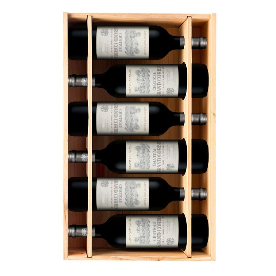 Château Grand Corbin 2018 - 6 bouteilles & Caisse bois