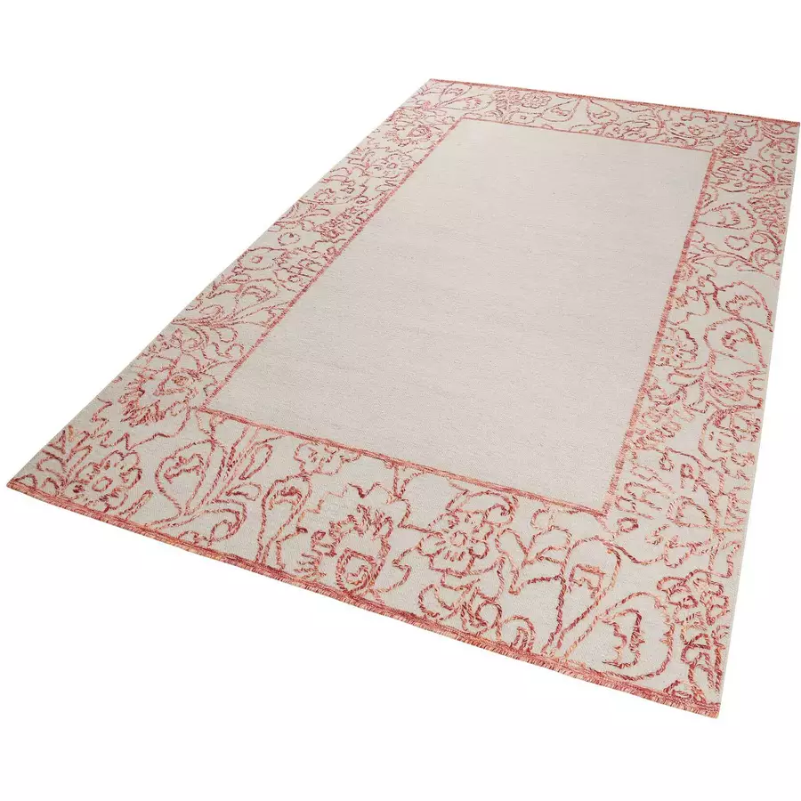 Esprit Kurzflorteppich Kayla Kelim Border rot