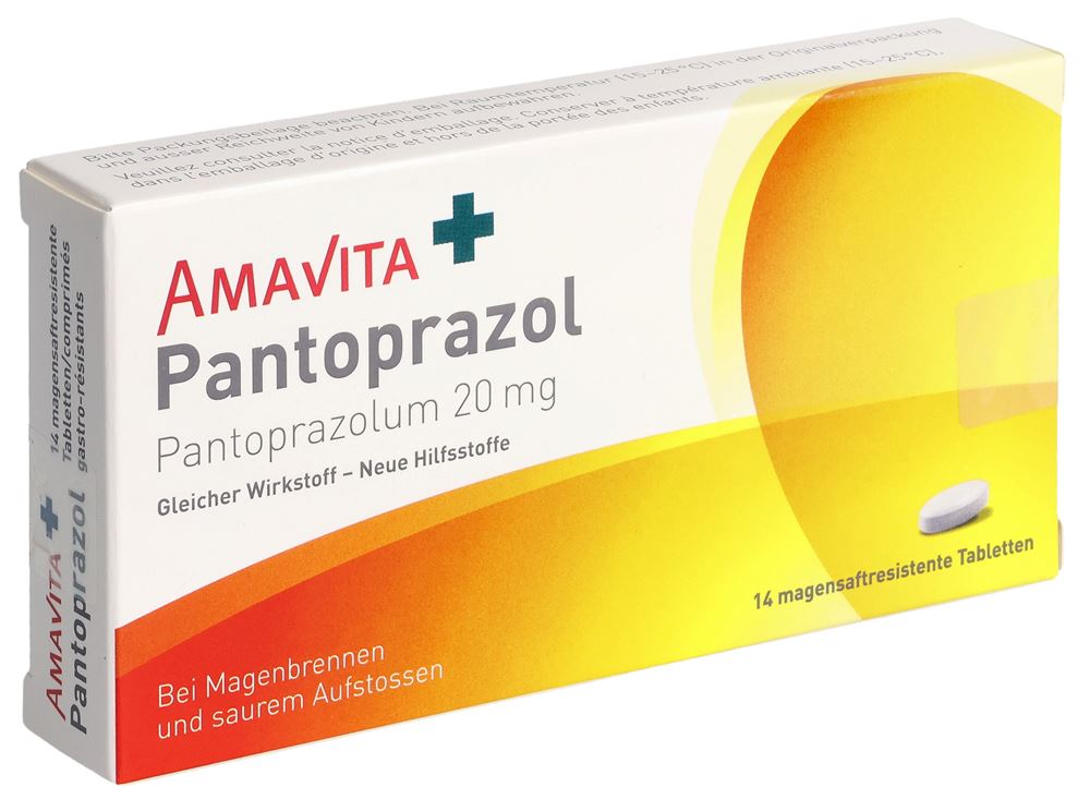 Amavita Pantoprazol Tabl 20 mg Blist 14 Stk