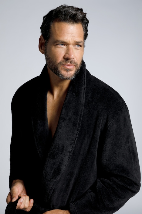 Bademantel, Homewear, Mikrofaser, Bindegürtel, bis 8XL