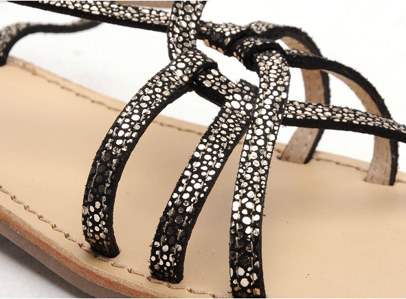 Les tropeziennes nu pieds plats femme hudon f noir