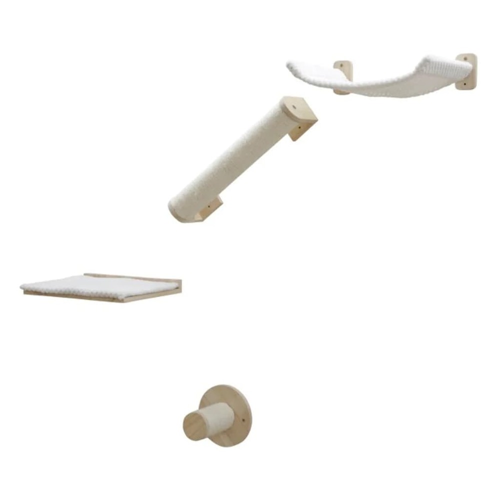Mur d'escalade pour chats alps 52x14x33 cm naturel et blanc