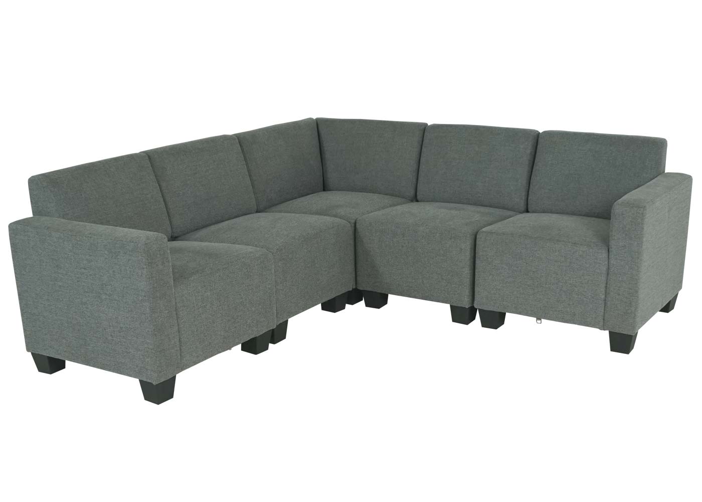 Modular Sofa-System Couch-Garnitur Moncalieri 5, Stoff/Textil ~ grau
