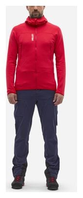 Polaire Millet Fusion Grid Hoodie Rouge Homme