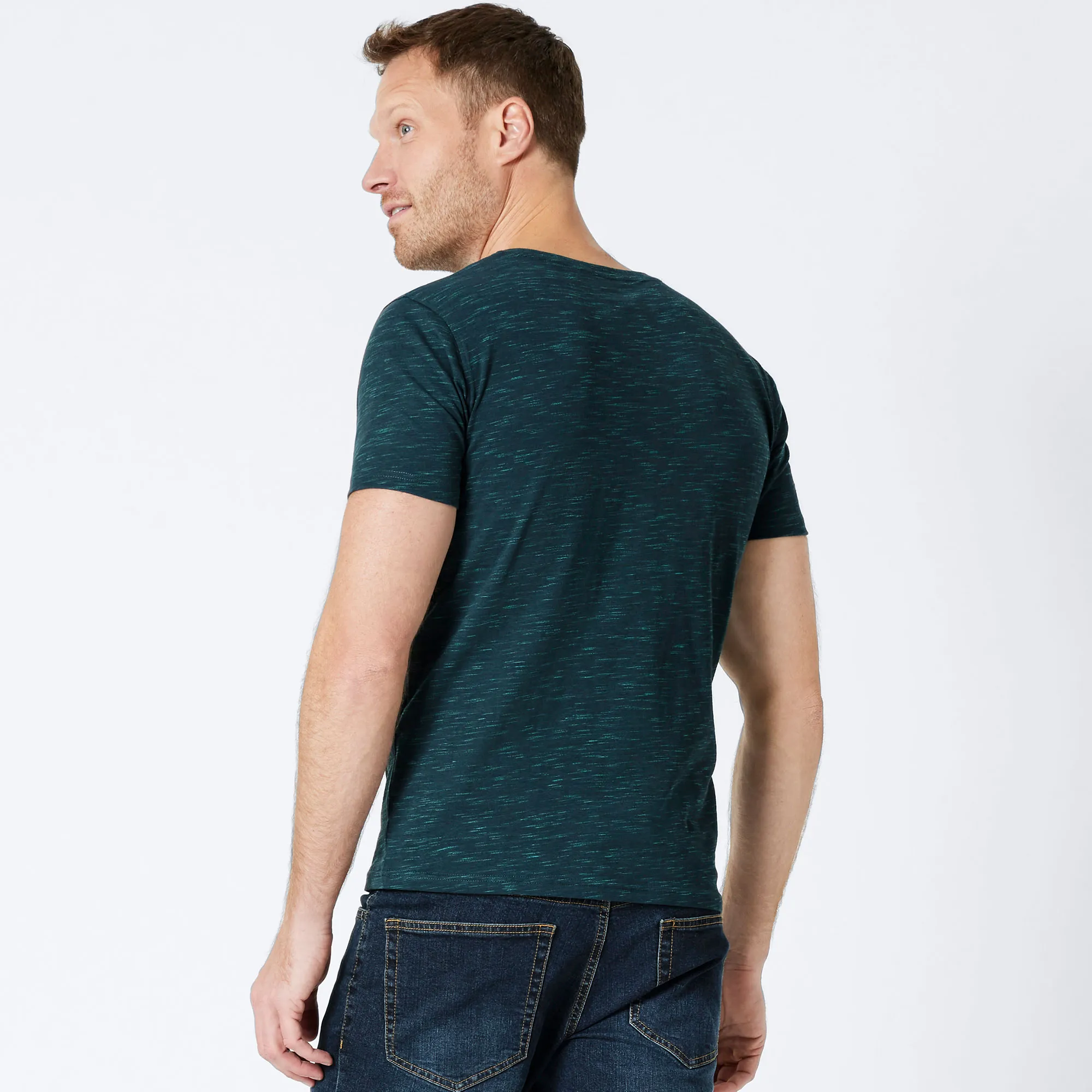 Herren-T-Shirt mit Motorrad-Frontaufdruck
