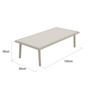 Loungeset Bram beige metaal