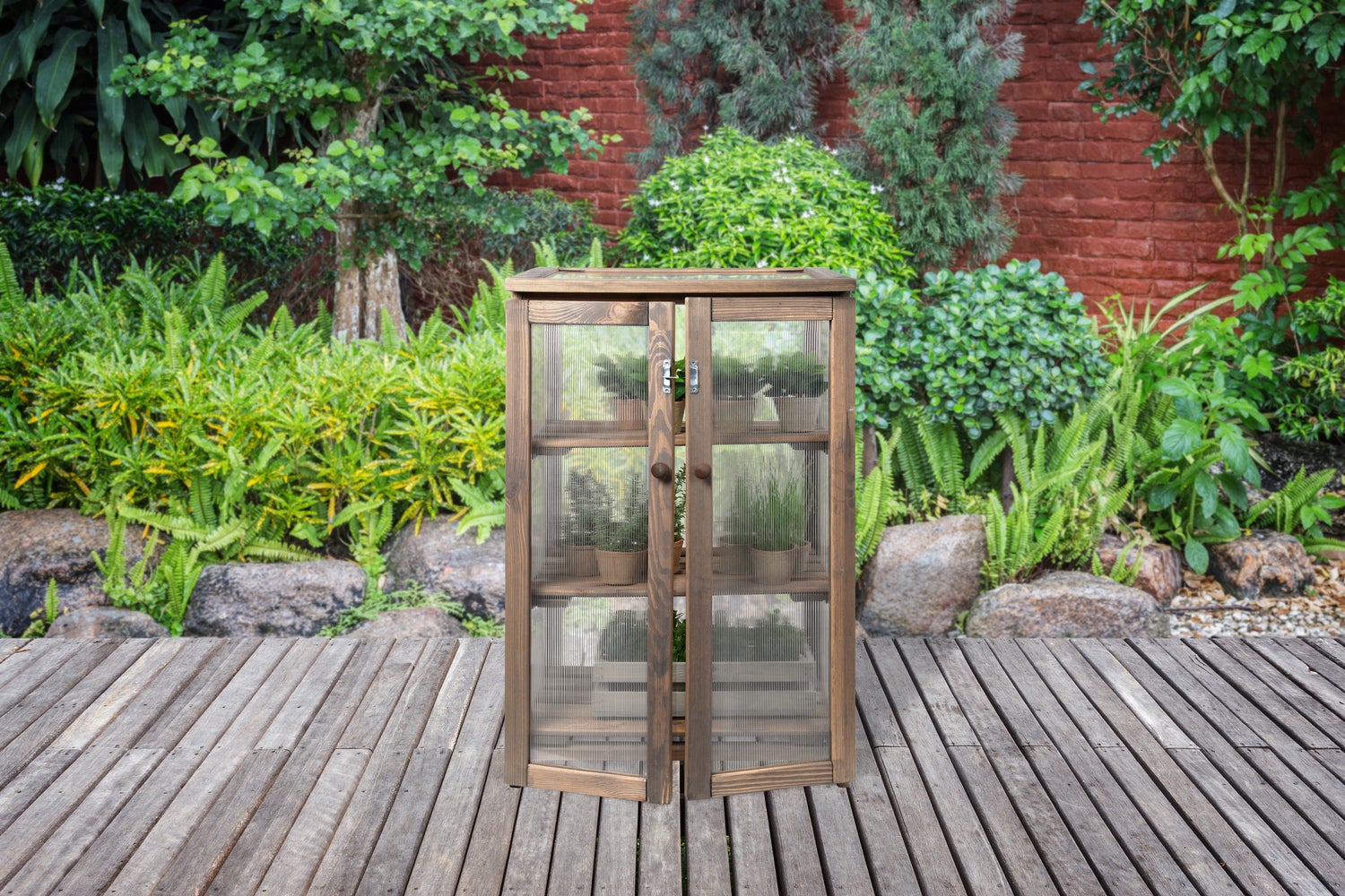 Esschert Design kweekkas verhoogd bruin 69,4 x 54 x 85 cm