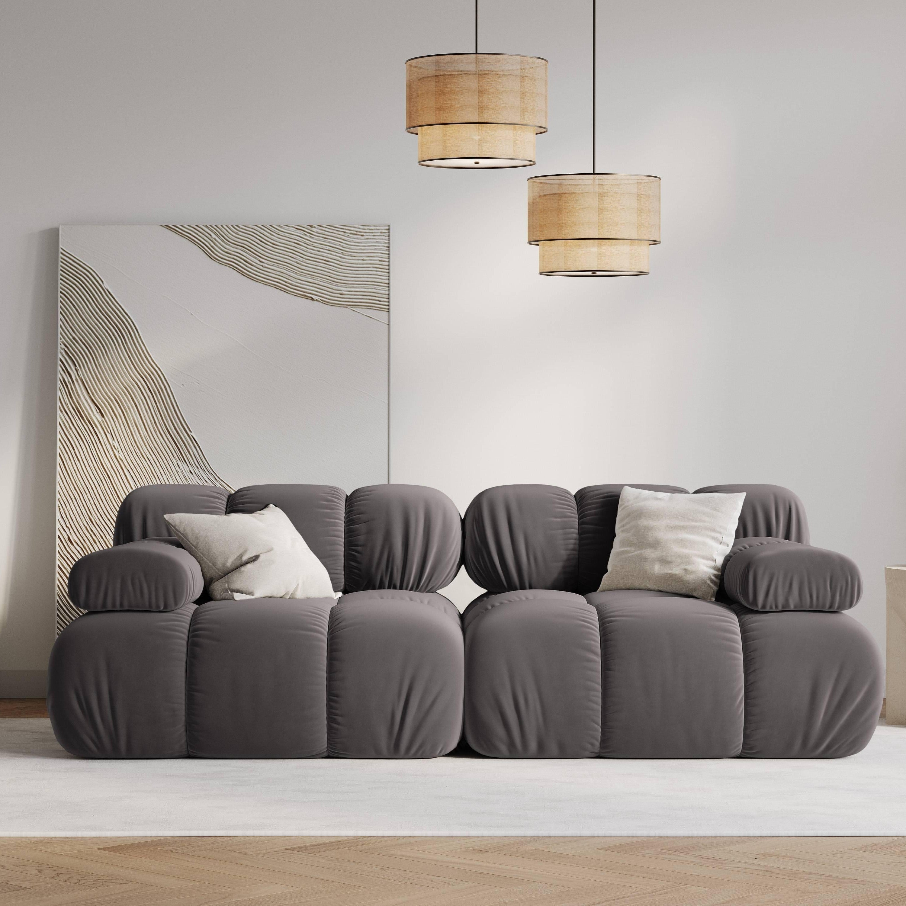 Milo Casa Tropea Modulaire 2-zitsbank - Donkergrijs