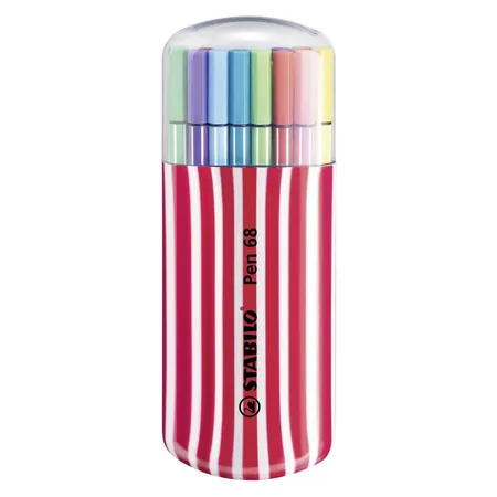 Premium-Filzstift - STABILO Pen 68 - 20er Zebrui in beere - mit 20 verschiedenen Farben