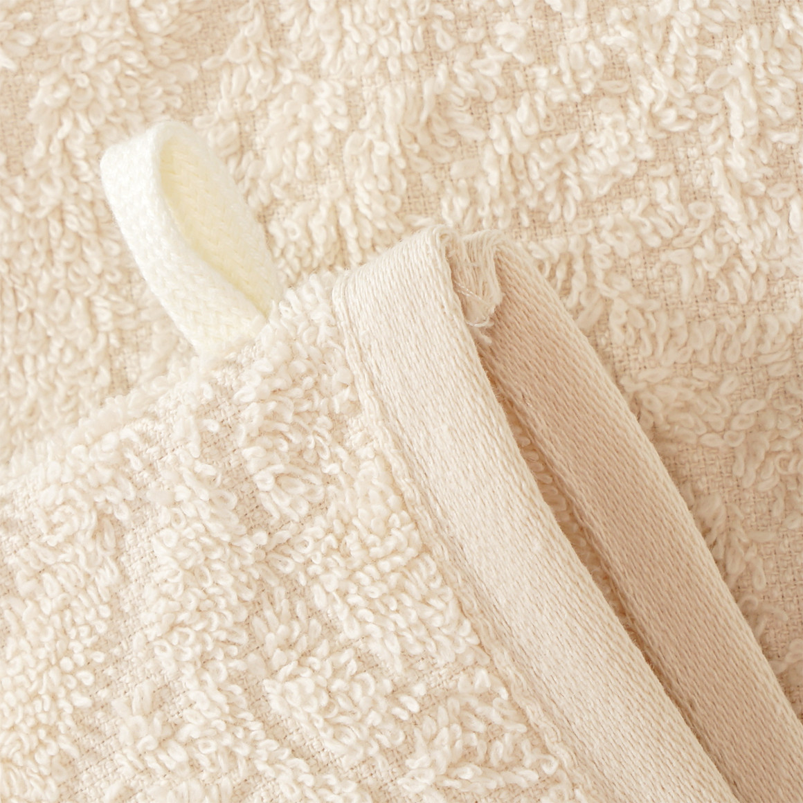My Home Waschhandschuh mit Jacquard-Muster creme