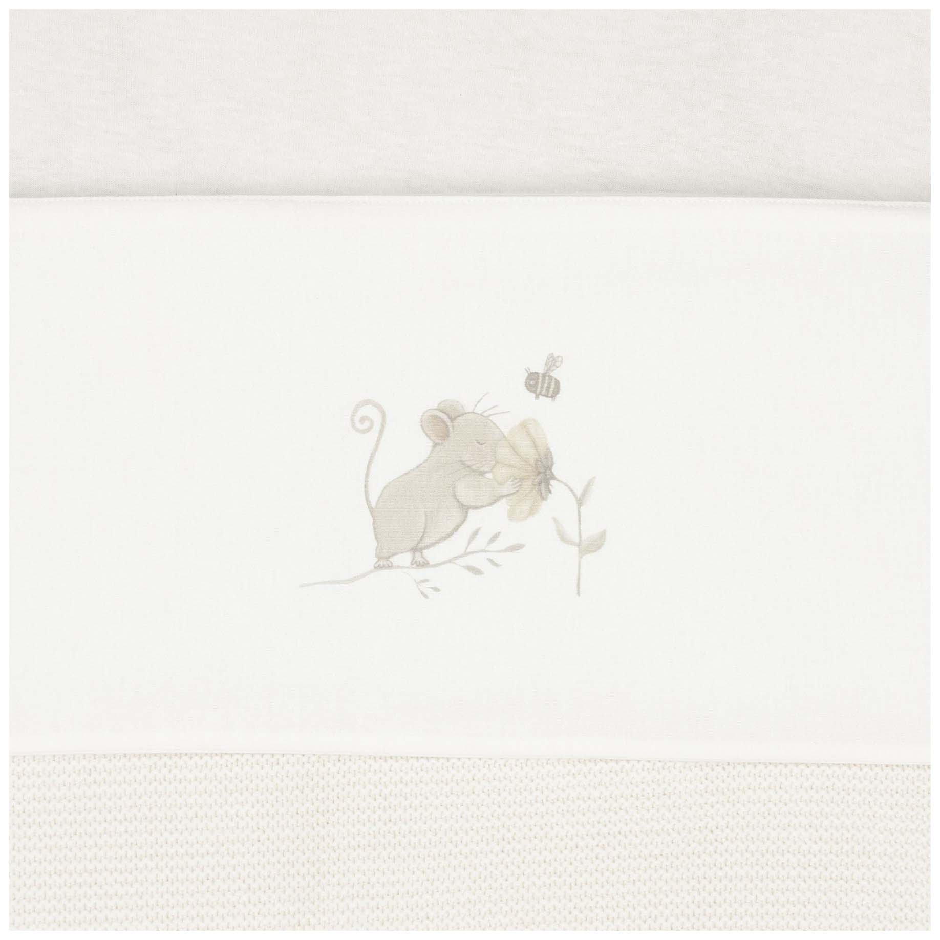 Jollein ledikantlaken dreamy mouse wit