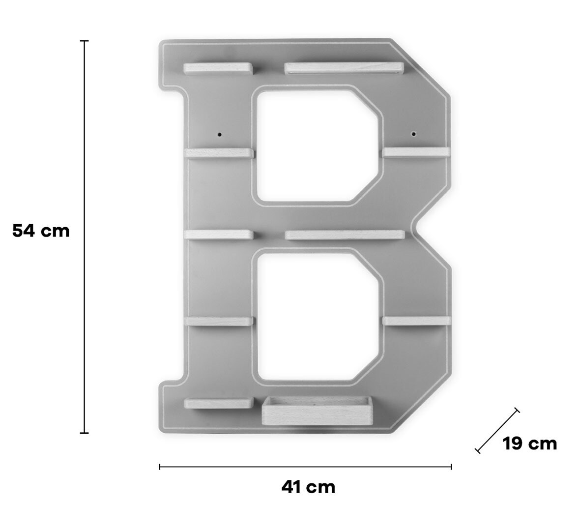 BOARTI Holz Buchstabe B Kinder Regal Toniebox Figuren Wandregal Tonies Musikbox