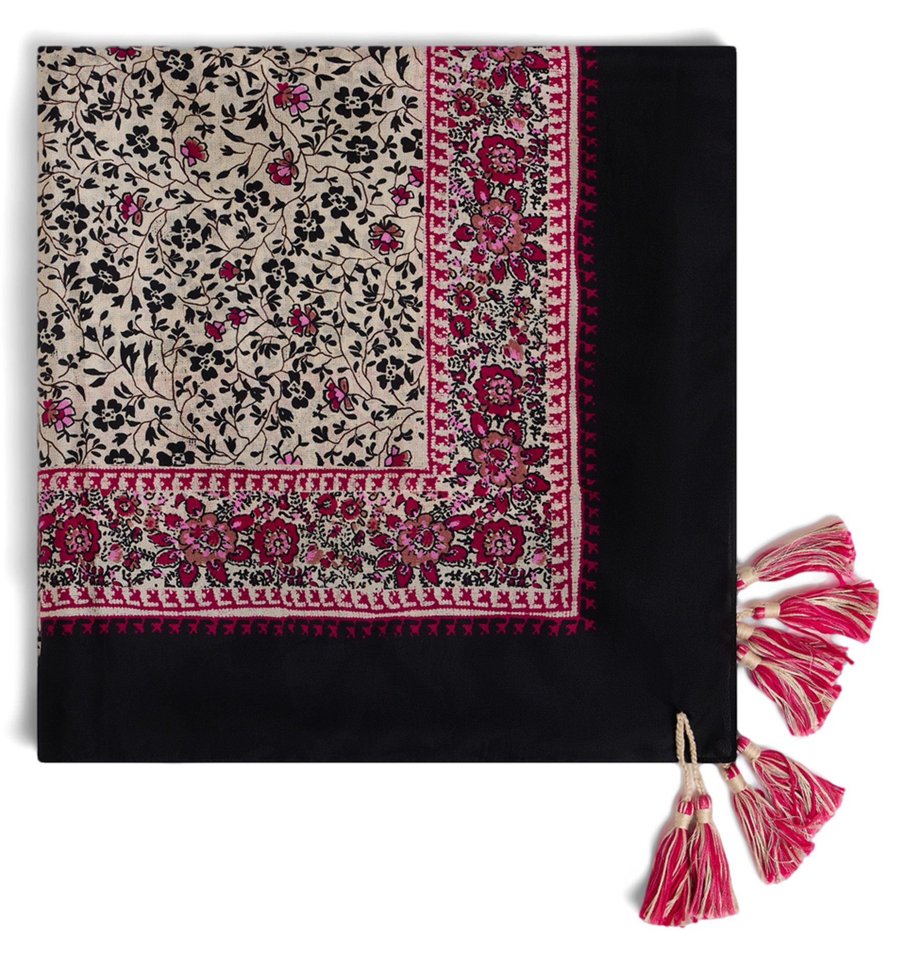 DONNA - Foulard en soie imprimé | Beige